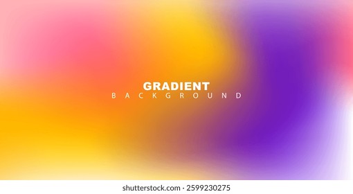 Smooth and blurry colorful gradient mesh background with modern bright rainbow hues. Easily editable soft vector template, perfect for banners, presentations, and premium digital designs.