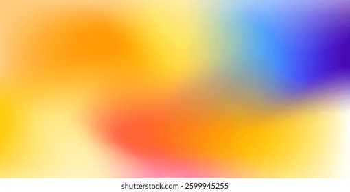 Smooth and blurry colorful gradient mesh background with modern bright rainbow hues. Easily editable soft vector template, perfect for banners, presentations, and premium digital designs.