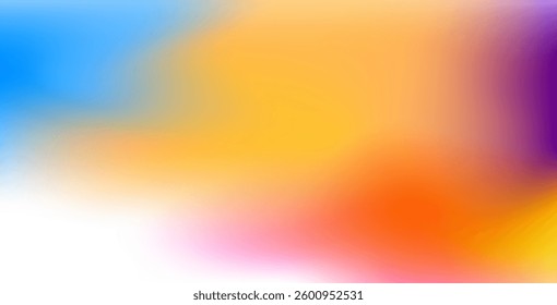 Smooth and blurry colorful gradient mesh background with modern bright rainbow hues. Easily editable soft vector template, perfect for banners, presentations, and premium digital designs.