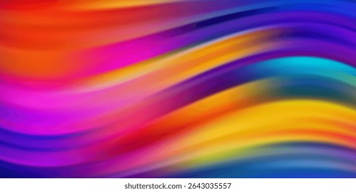 Smooth and blurry colorful gradient mesh background. 
