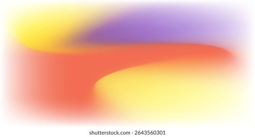 Fundo de malha de gradiente colorido suave e borrado. Modernas cores brilhantes do arco-íris. Modelo de banner de vetor de cor suave e fácil de editar