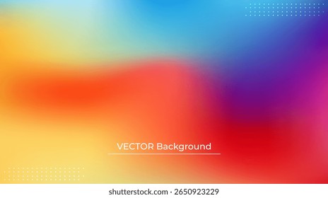 Fundo de malha de gradiente colorido suave e borrado. Modernas cores brilhantes do arco-íris. Modelo de banner de vetor de cor suave fácil de editar. Qualidade superior