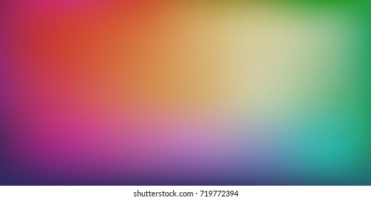 Smooth and blurry colorful gradient mesh background. Vector illustration with bright rainbow colors. Easy editable soft colored vector banner template. Premium quality. 