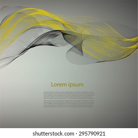 Smooth bright lines on gray background