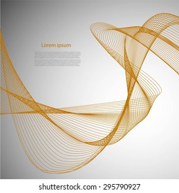 Smooth bright lines on gray background
