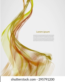 Smooth bright lines on gray background