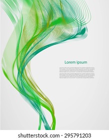 Smooth bright lines on gray background