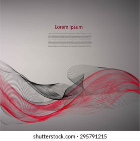 Smooth bright lines on gray background