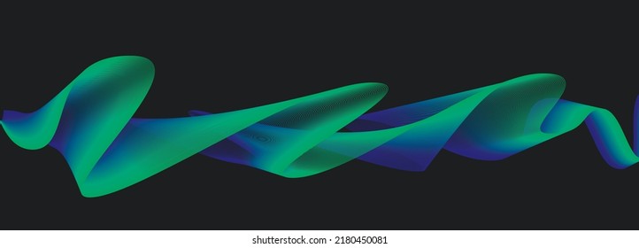 Smooth, bright lines in space. New abstract background. 3d.