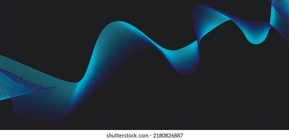 Smooth, bright lines in space. New abstract background. 3d.