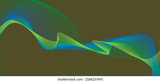 Smooth, bright lines in space. New abstract background. 3d.