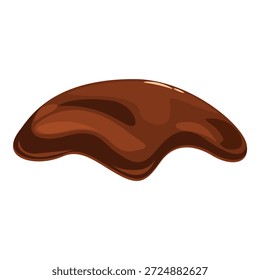 Creme de chocolate suave está se espalhando, criando uma cobertura deliciosa para sobremesas e bolos