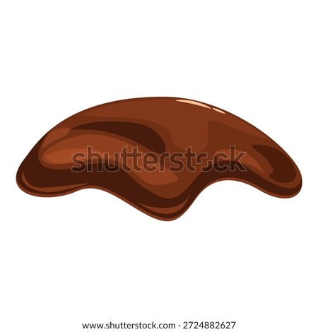 Smooth chocolate cream is spreading, creating a delicious topping for desserts and cakes
