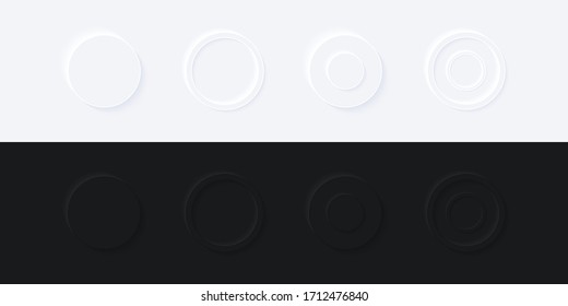 Smooth Circle Neumorphism Button UI
