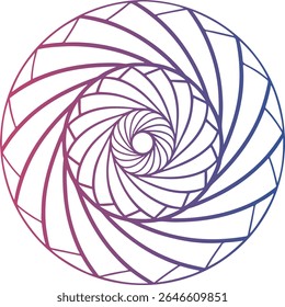 Smooth circular swirl frame with gradient mesh blending and abstract curves perfect for modern design backgrounds soft motion visuals and pastel themed graphics