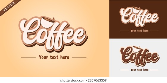 Smooth Coffee shop logo vector.
