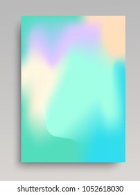 Smooth cold colored gradient backdrop. Bluish green flows.