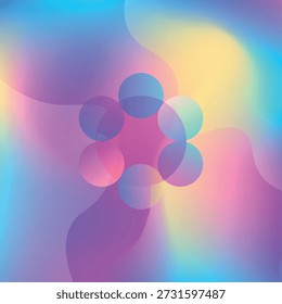 Smooth color gradient abstract background. Flowing fluids