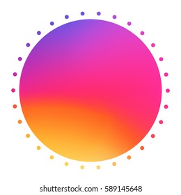 Smooth color gradient icon logo. Vector illustration for your social media app design project and other.