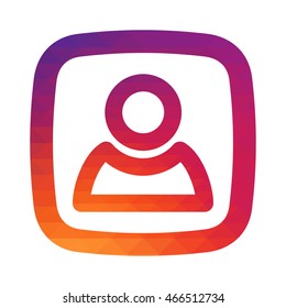 Smooth color gradient icon template. Vector illustration for your social media app design project