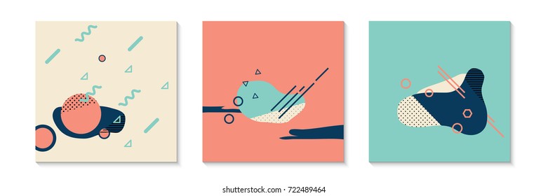smooth color memphis design background. vector illustration