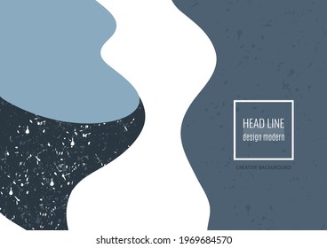 Smooth colored shapes, small particles. Design for cover, poster, flyer, book design. Vector illustration