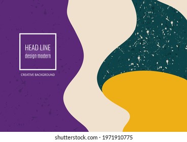 Smooth colored shapes, small particles. Design for cover, poster, flyer, book design. Vector illustration
