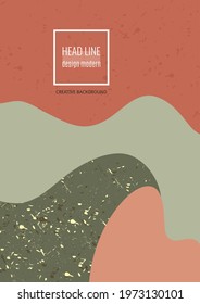 Smooth colored shapes, small particles. Design for cover, poster, flyer, book design. Vector illustration