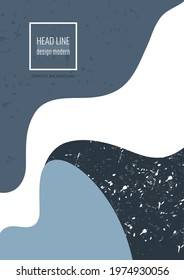 Smooth colored shapes, small particles. Design for cover, poster, flyer, book design. Vector illustration