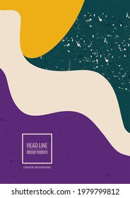 Farbige Formen, kleine Partikel. Design für Cover, Poster, Flyer, Buchdesign. Vektorgrafik