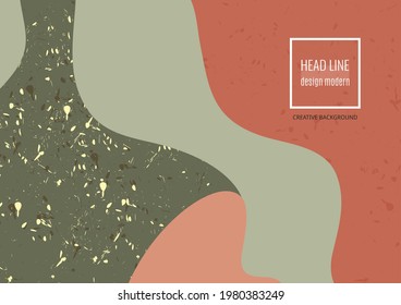 Smooth colored shapes, small particles. Design for cover, poster, flyer, book design. Vector illustration