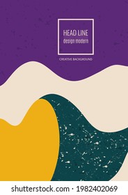 Formas de color liso, pequeñas partículas. Diseño de portada, afiche, volante, diseño de libros. Ilustración del vector