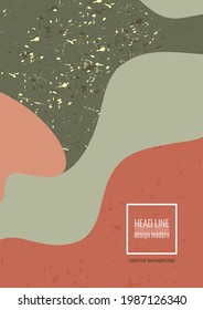 Smooth colored shapes, small particles. Design for cover, poster, flyer, book design. Vector illustration