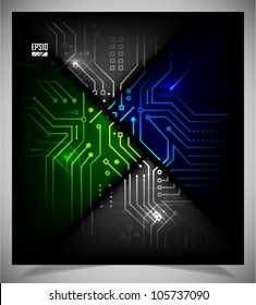 Smooth colorful abstract techno background. Vector illustration