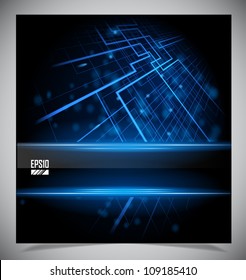 Smooth colorful abstract techno background. Vector illustration