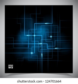 Smooth colorful abstract techno background. Vector illustration