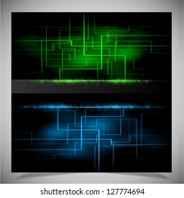 Smooth colorful abstract techno background. Vector illustration