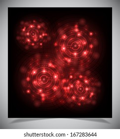 Smooth colorful abstract techno background. Vector illustration