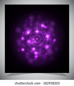 Smooth colorful abstract techno background. Vector illustration