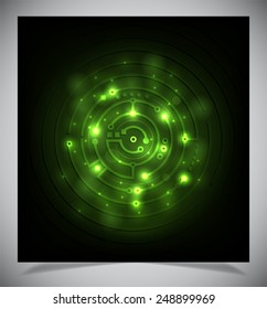 Smooth colorful abstract techno background. Vector illustration