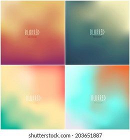 Smooth colorful background collection. Vector