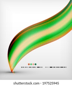 Smooth colorful business elegant wave design. Hi-tech modern abstraction