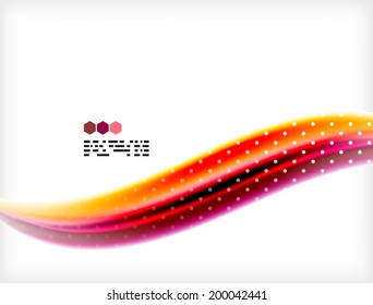 Smooth colorful business elegant wave design. Hi-tech modern abstraction