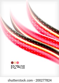 Smooth colorful business elegant wave design. Hi-tech modern abstraction