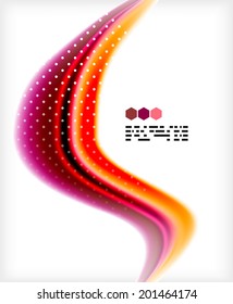 Smooth colorful business elegant wave design. Hi-tech modern abstraction