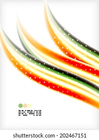 Smooth colorful business elegant wave design. Hi-tech modern abstraction
