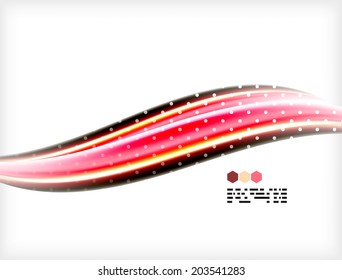Smooth colorful business elegant wave design. Hi-tech modern abstraction