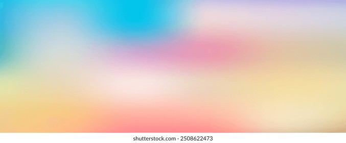 Smooth colorful waves flow together in a beautifully blurred abstract design