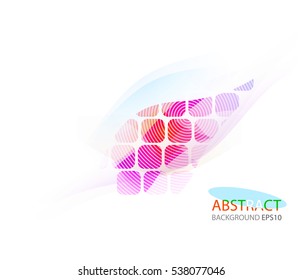 Smooth colors geometric shape scene vector abstract background template