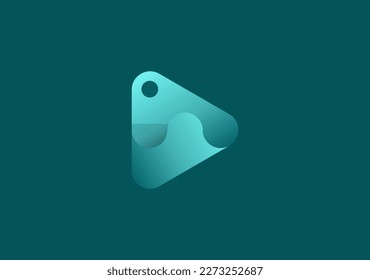 smooth concept for play icon as a basic concept for pick guitar media